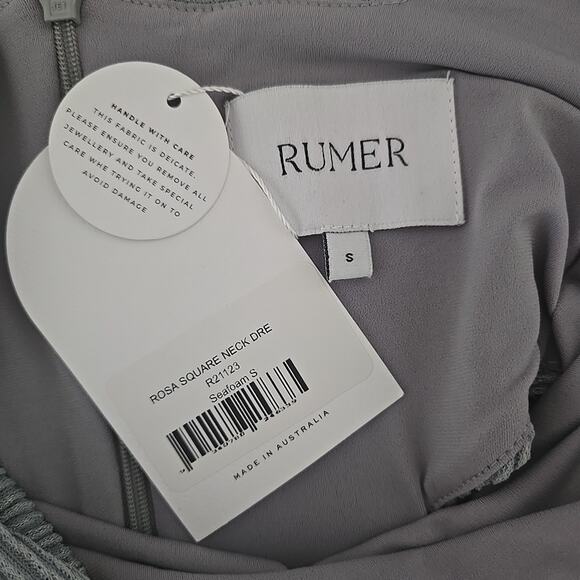 NWT Revolve Rumer The Label Rosa Square Neck Dress Size Small Textured Party - Picture 3 of 10